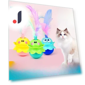 Автоматическая игрушка для кошек с перьями — Игрушки для питомцев, Pet family bucket