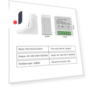 Mini WiFi Smart Switch ZigBee Module 16A 2-позиционный выключатель — Центры управления и контроллеры, Build My Home