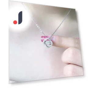 Ожерелье с четырьмя листочками клевера из муассанита — Умные украшения, JEWEL HOME