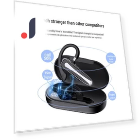 Беспроводная Bluetooth-гарнитура с заушным креплением — Гарнитуры, Smarter than future