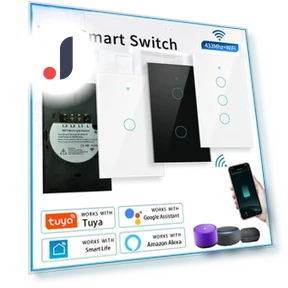 Сенсорный выключатель стены с WiFi и RF433Mhz — Диммеры, Lntelligent Living Hall