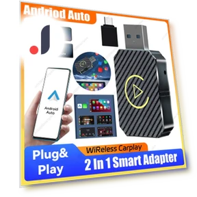 Беспроводной адаптер Carplay Android Auto 2 в 1 Mini Smart Dongle — Аксессуары для телефонов, GYROBALL