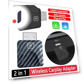 Беспроводной адаптер Carplay 2 в 1 Android Auto Smart AI Box — Автомагнитолы, Simplistic Living Home