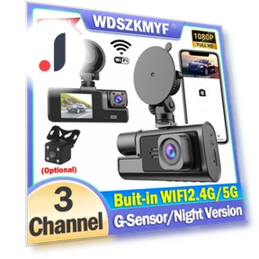 3-канальный автомобильный видеорегистратор WIFI Dash Cam — Видеорегистраторы, Auto Accessories Home