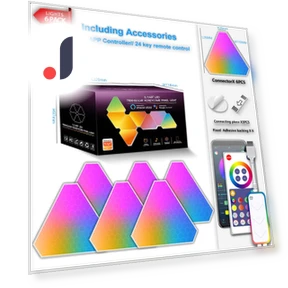 Светодиодная треугольная квантовая лампа RGB — Ночники, Auto Accessories Home