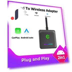 2-в-1 беспроводной адаптер CarPlay и Android Auto — Автомагнитолы, Simplistic Living Home