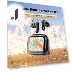 Шумоподавляющие Bluetooth-наушники-вкладыши с цветным сенсорным экраном — Внутриканальные наушники, QUEED
