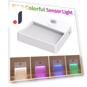 Датчик движения LED ночник RGB, беспроводной, перезаряжаемый — Ночники, Modern Home Furnishing