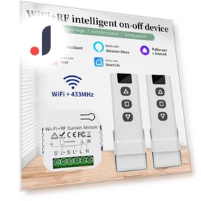 Умный выключатель для штор с WiFi и RF433MHz — Центры управления и контроллеры, Modern Home Furnishing