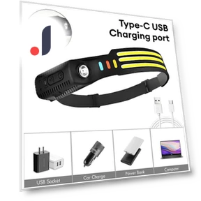 Налобный светодиодный фонарик с USB-зарядкой — Фонарики, Chic Interiors