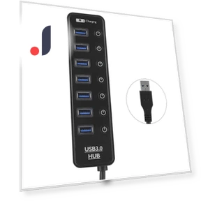 7-портовый USB 3.0 концентратор с выключателем — USB хабы, Honor Electronics
