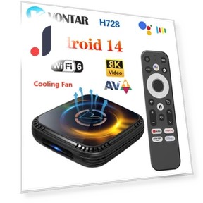 Android 14 Smart TV Box с вентилятором охлаждения — Fire TV, Blackin