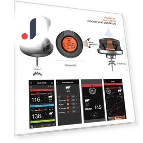 Цифровой термометр с Bluetooth для духовки, гриля, барбекю — Мгновенные, KITCHEN-MALL