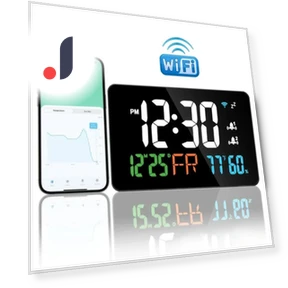 Умные цифровые настенные часы Wi-Fi — Будильники и часы, Daily necessities-V