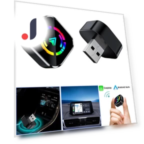 2 в 1 AI Smart Box USB Auto CarPlay Dongle беспроводной адаптер — Аксессуары для телефонов, YJMP Auto Parts
