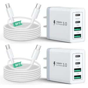 Зарядное устройство с 4 портами и кабелем USB-C — Внешние аккумуляторы, Aiminu