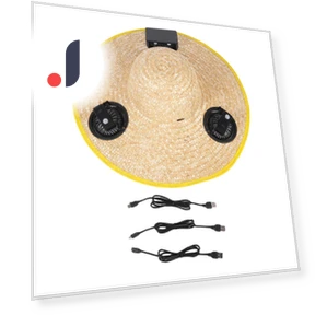 Солнечная шляпа-вентилятор с USB-подзарядкой — Зарядные устройства, Fishine
