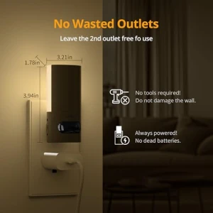 Поворотная светодиодная ночная лампа с датчиком движения, Lyridz