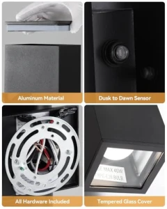 Умные уличные настенные светильники, KIZON