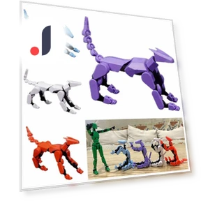 Фигурка собаки с подвижными частями 3D — Фигурки, Hongchuang