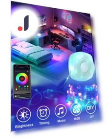 RGB Светодиодный Ночник — Гирлянды для дома, JOHO - CarGear