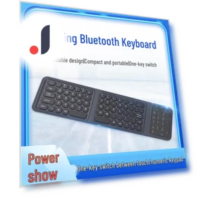 Ультратонкая тройная складная Bluetooth-клавиатура с тачпадом и цифровой панелью — Клавиатуры, Super Buyer