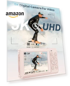 5K Digital Camera - 72MP UHD Digital Cameras for Photography — Цифровые компактные фотоаппараты, Ruwaqart