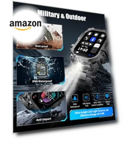Военные умные часы с LED фонариком — Умные часы, LIGE