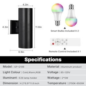 Умная RGB подсветка для наружной стены, futxnziey