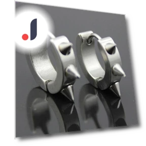 Smart Punk Gothic Stainless Steel Hoop Stud Earrings — Умные украшения, AVE