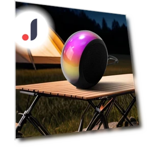 Портативная беспроводная звуковая колонка с RGB подсветкой и магнитным сабвуфером — Портативные музыкальные системы, zhiweoo