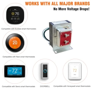 Трансформатор для дверного звонка и термостата, YUNFOOK