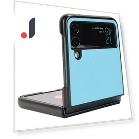 Чехол с текстурой личи из искусственной кожи для Samsung Galaxy Z Flip4 5G — Бамперы, Smartwatch 2025