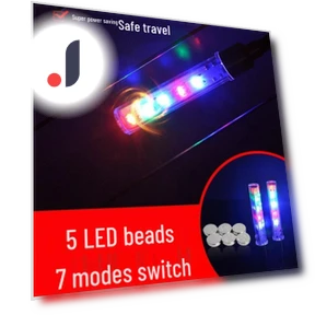 5-LED Vibration Sensor Valve Lights for Mountain Bikes — Колпачки для ниппелей, OmniShop