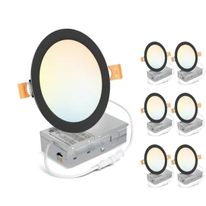 6 Pack 6 Inch LED Recessed Ceiling Light with Junction Box, LVWIT