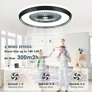 Безлопастной потолочный вентилятор с подсветкой и дистанционным управлением, HUMHOLD