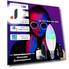 Умная WiFi лампа RGB — Светодиодные, MeeToo