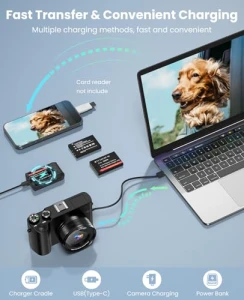 Цифровая камера 4K с двойной линзой, Aasonida