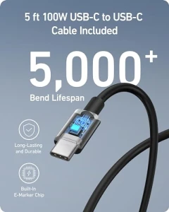 Компактный GaN зарядное устройство с 3 портами, Anker