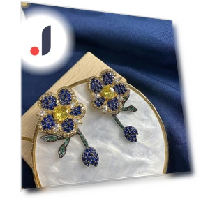 Серьги-иглы из серебра 925 пробы — Гвоздики, ANENJERY Bijouterie