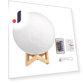 Лунная лампа с деревянной основой — Оригинальные светильники, Home Kits