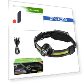 Мощный светодиодный налобный фонарь — Фонарики, Factory Discount Outlet