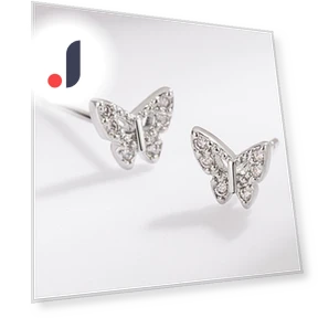 Серьги-кольца с микро-инкрустацией циркония — Умные украшения, Lucky Star Jewelry