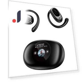 Bluetooth-наушники с сенсорным цветным экраном — Накладные наушники, Junmaocun