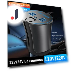 Инвертор для автомобиля DC1 10V-220V с USB 3.0 и интеллектуальным дисплеем — Инверторы, A Auto Parts Mall