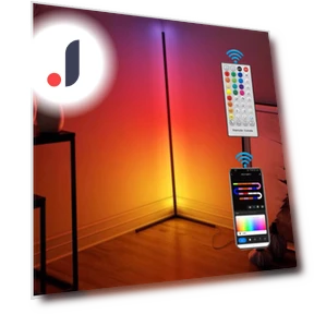 Угловая напольная лампа с RGB LED подсветкой — Напольные светильники, OFFICE-MALL