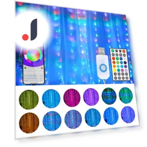 Умная гирлянда занавеска для окна — Гирлянды для дома, Rainbow Rain