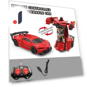 Дистанционное управление RC Car Transformation Robots Sports Vehicle Model Remote 2 In 1 Deformation Car — Управляемые игрушки и роботы, Vinde Home