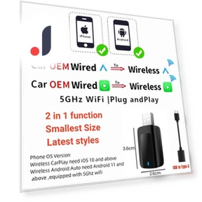 Беспроводной адаптер CarPlay и Android Auto — Автомагнитолы, Happy Home Mall