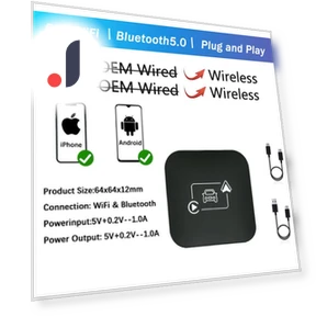 2IN1 Mini AI Box для беспроводного адаптера Apple CarPlay — Автомагнитолы, Auto Launcher